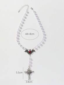 哥德式復古蝙蝠與項鍊,時尚吊墜項鍊