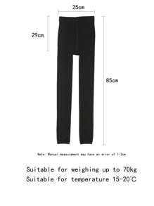 1 件女式 600d 黑色羊毛保暖内衬马镫紧身裤，纯色，适合 15-20°C - 黑色 - 查看 6