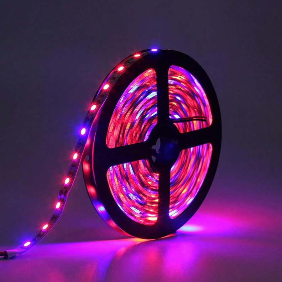 1入組usb供電全光譜led種植生長燈條,使用2835晶片,5伏特直流電,適用於植物生長(1米/4瓦、3米/5瓦、5米/6瓦) - 黑色 - 查看 1