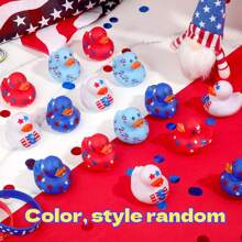 24 PCS 2 Inch Patriotic Rubber Ducks Bulk  Float Rubber Ducks - Multicolor - View 6