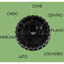 Esguicho Mangueira com 7 Jatos para Mangueiras Verde Com Preto Para Utilizar Como Quiser Startools - Multicolorido - Visão 5