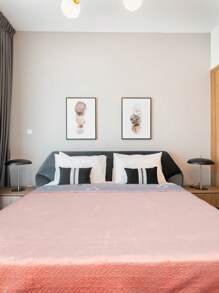 Edredón Colcha Matrimonial Con Brief, Orilla Recta 2.00x2.30 - Rosa Pálido - Ver 1