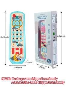 1款嬰幼兒模擬音樂/燈光/教育遙控器玩具,無需電池(有英文、法文、西班牙文模式可選) - 紅色 - 查看 11