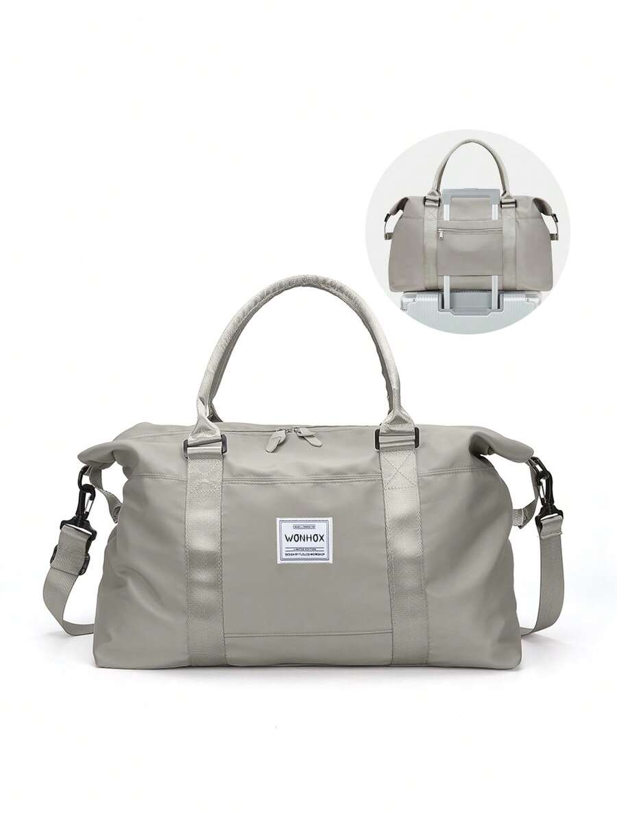 運動旅行手提袋大型健身手提袋適用於兒童,帶拉鍊的行李袋手提袋,便攜式防水旅行袋通宵袋青少年週末手提袋適用於學校練習或通宵旅遊