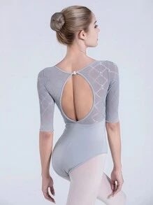 balletto 三分袖舞蹈連體褲,淺灰色 - 淺灰色 - 查看 1