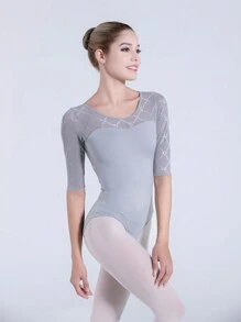 balletto 三分袖舞蹈連體褲,淺灰色 - 淺灰色 - 查看 2