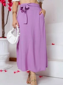 Women Skirts - Purple - View 2