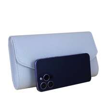 1pc Solid Color Women's Evening Clutch With Chain Strap - White - View 4