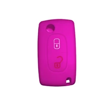 2按鈕矽膠汽車鑰匙套,配peugeot 308 207 307 3008 5008遙控器、citroen C2 C3 C4 C8汽車鑰匙配件 - 彩色 - 查看 7