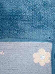 Double Bedspread Quilt With Brief, Straight Edge 2.00x2.30 - Cadet Blue - View 5