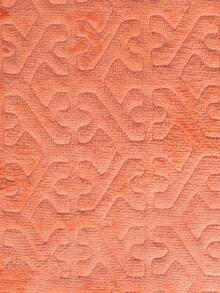 Double Bedspread Quilt With Brief, Straight Edge 2.00x2.30 - Coral Orange - View 4