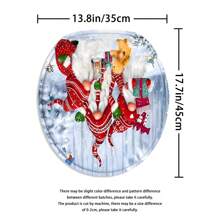 1 pezzo Set di telo da bagno o tappetino con stampa di elfi natalizi, design semplice, con 12 ganci per tenda da doccia inclusi come regalo, per uso in bagno, idea regalo per il ritorno a scuola
