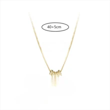 1條金色威尼斯鏈珠不鏽鋼優美女士項鍊,個性化女士珠寶通用禮物