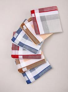 Khăn tay kẻ sọc mềm mại họa tiết caro nhiều màu bỏ túi khăn tay kẻ caro cho nam 15,7x15,7 inch - Nhiều màu - Xem 1