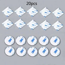 20pcs Square & Round Double Sided Tape Multi-purpose Adhesive Tape For Home Use - Black - View 5