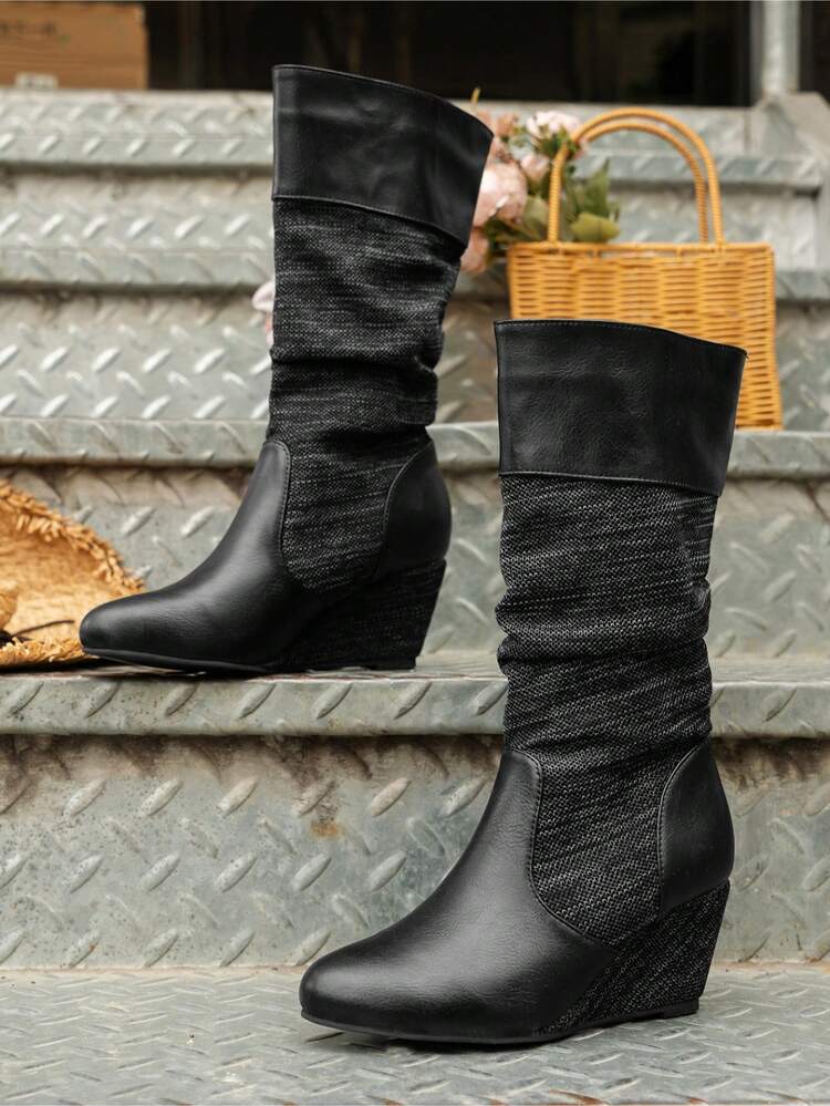 2 paia di calzini al ginocchio con lettere a righe, calzini lunghi al polpaccio, calzini da donna in cotone ad alto contenuto-2 pairs gray 1|US 5.5-9 EU 36-40
