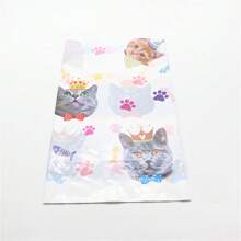1Pc, Pet Cat Themed Party Tablecloth, Cat Paw Print Plastic Tablecloth Table Cover, Birthday Party Tableware Supplies For Puppy Cat Birthday Decorations Party Favors - As Shown In the Figure - View 8