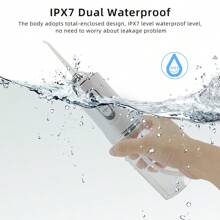 MUBITTU Irrigator Portable Dental Water Flosser 360°ROTARY NOZZLE Water Jet Floss Tooth  Strong Power,Mouth Washing Machine With High frequency motor, Built- in Smart Chip Teeth Cleaner - Pink - View 10