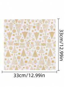 聖誕節系列一次性餐巾(20張)搭配彩色印花聖誕樹圖案派對用品 - 彩色 - 查看 2