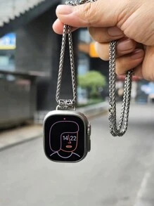 1pc Unisex Watch Band Strap Fits 38/40/41/44/45/49/42/46mm For Apple Watch S11/SE3/Ultra3/Ultra/SE/SE2/10/9/8/7/6/5/4/3/2/1 - Silver - View 1