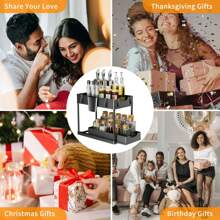 Under Sink Organizer And Storage, Kitchen Organization Rack With Double Sliding Cabinet Drawers, Multi-Purpose Storage Shelf Holder With 4 Hooks For Bathroom, Pantry, Bathroom Accessories, Room Decor