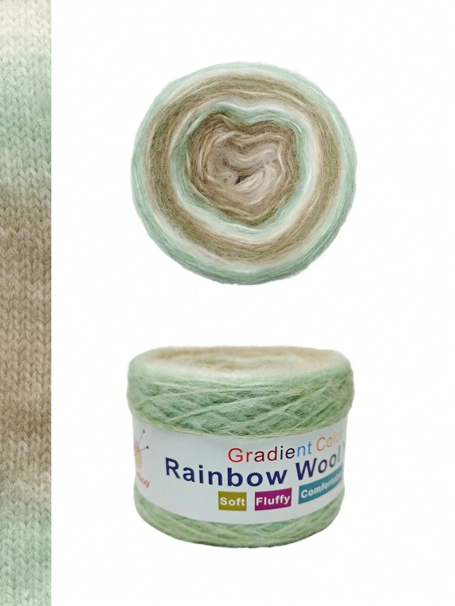 1捲漸變針織丙烯酸混合紗，適用於針織和鉤針編織冬季圍巾和毛衣 - DJ14 - 查看 1