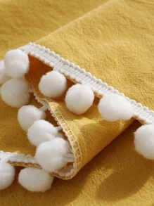 1pc White Tablecloth Art Rectangular Dining Table Coffee Table Tablecloth Simple Table Mat Coffee Table Cloth Cover - White - View 5