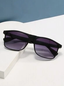 1pair Men's Fashionable Sunglasses - Black - View 2