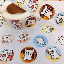 Stickers For Decorating Journals, Featuring Rainbow-colored Dog Cartoon Drawings. - Multicolor - View 5