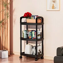 1 Pezzo Scaffale A Più Strati Per La Conservazione - nero - Visualizzare 4