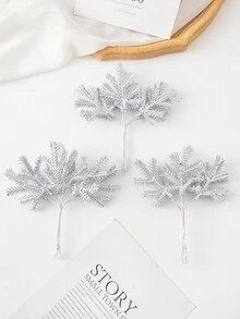 1 捆（6 头）人造植物毛发和枫叶圣诞装饰假植物房间装饰秋季装饰假花植物花园秋季装饰中心装饰 DIY 花环材料、糖果盒配件、家居婚礼装饰、新娘手腕花、胸花、头花材料、情人节礼物、新年装饰、生日派对、蛋糕配件 - 款式2 - 查看 4