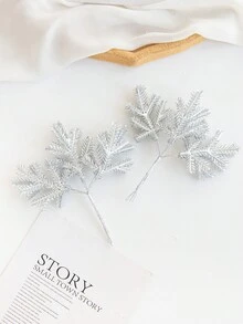 1 捆（6 头）人造植物毛发和枫叶圣诞装饰假植物房间装饰秋季装饰假花植物花园秋季装饰中心装饰 DIY 花环材料、糖果盒配件、家居婚礼装饰、新娘手腕花、胸花、头花材料、情人节礼物、新年装饰、生日派对、蛋糕配件 - 款式2 - 查看 3