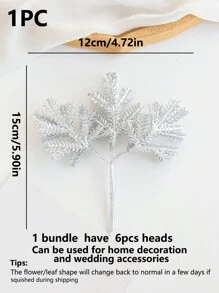 1 捆（6 头）人造植物毛发和枫叶圣诞装饰假植物房间装饰秋季装饰假花植物花园秋季装饰中心装饰 DIY 花环材料、糖果盒配件、家居婚礼装饰、新娘手腕花、胸花、头花材料、情人节礼物、新年装饰、生日派对、蛋糕配件 - 款式2 - 查看 2