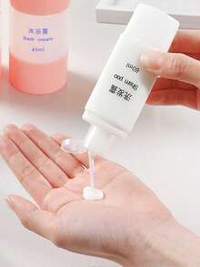 1pc Travel-sized Cosmetic Container Set For Shampoo, Shower Gel, And Lotion - Blue and White - View 6