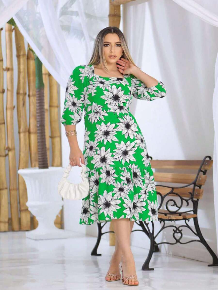 Women Dresses - Màu xanh Bạc hà - Xem 1