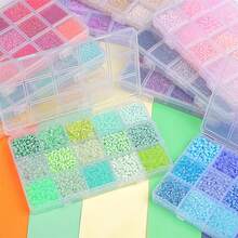 15 格金色玻璃米珠管串珠材質套件適用於 Diy 項鍊、手鍊、珠寶製作 - 金黃色 - 查看 4