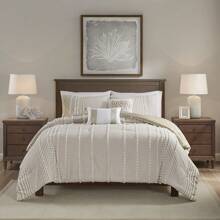 3pc Anslee Yarn Dyed Comforter Set - Taupe - View 3