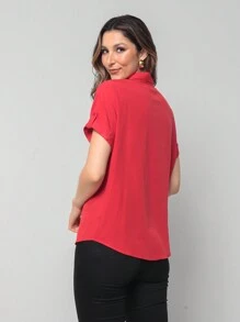 Women Blouses - Đỏ - Xem 2