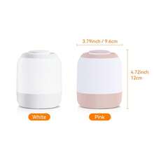 1pc Rechargeable Bedside Table Lamp, Touch Control Dimmable Cozy Night Light - Pink - View 8