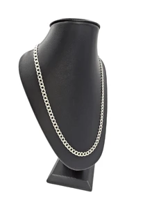 Beautiful Shiny Chain Necklace Made Of Pure 925 Sterling Silver 55cm 5mm Unisex Man Woman - White - View 4