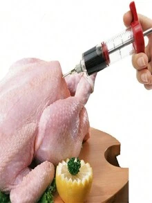 Kitchen Household Barbecue Injector Seasoning Injector Turkey Needle Brine Injector Sauce Injector For Cooking