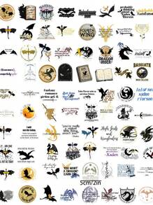 100pcs/Set Letter & Dragon Graffiti Stickers For Decoration, Diy, Waterproof, Suitable For Guitar, Notebook, Luggage Back To School - Multicolor - View 5