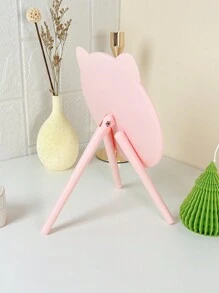 1pc Cartoon Cat Makeup Mirror With Stand, Ins Style Princess Mirror