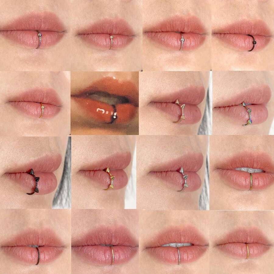 5pcs Fashionable Lip Ring Perfect For Daily Wear - 1 - View 1