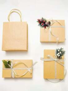 10入/5入組聖誕節裝飾,雪花松針花飾,聖誕節假期模擬植物,紅色漿果聖誕節裝飾人造松果漿果枝花束,適用於聖誕樹裝飾,紅色 - 紅色 - 查看 3