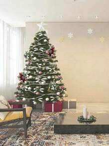 10入/5入組聖誕節裝飾,雪花松針花飾,聖誕節假期模擬植物,紅色漿果聖誕節裝飾人造松果漿果枝花束,適用於聖誕樹裝飾,紅色 - 紅色 - 查看 5