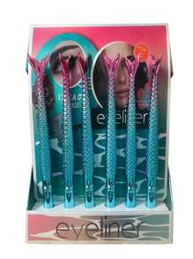 12 Delineador de Ojos Matte A prueba de Agua BLACK - 1 PIEZAS - Ver 3