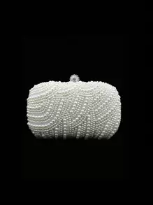 閃亮鑲鉆手拿包,銀色優雅派對手提包,適合女性