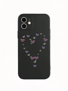 1 Miếng Đen Chống giọt bắn Bức tranh Ốp lưng & bao da điện thoại Tương thích với iPhone , Mờ Đáng yêu Hình vẽ trái tâm Thiết kế - Nhiều màu - Xem 4