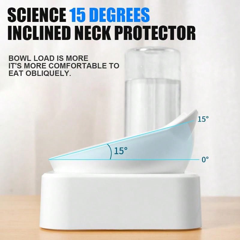 Double Cat Bowl Automatic Water Storage Pet Bowl Dog Bowl Food Bowl